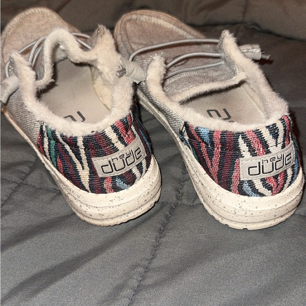Hey Dude Women's Gray and Multicolor Moccasins